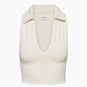 Aritzia Babaton Women’s White Contour Polo V-Neck